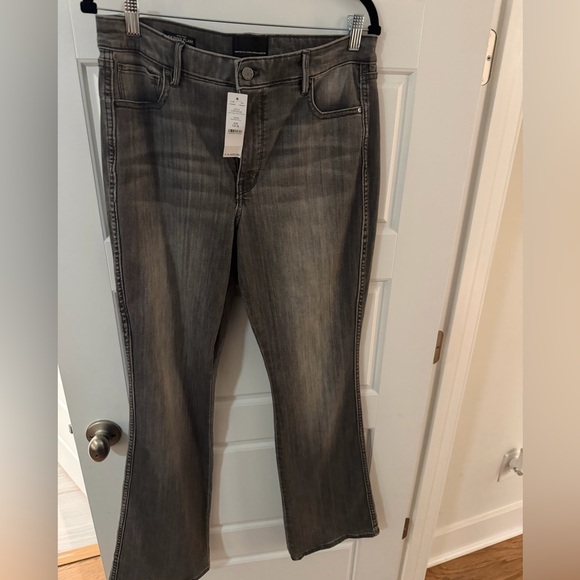 White House Black Market Gray Straight Leg Jeans - Picture 3 of 10